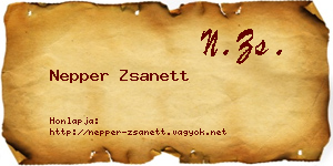 Nepper Zsanett névjegykártya
